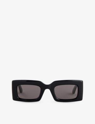 ALEXANDER MCQUEEN: AM0433S rectangle-frame acetate sunglasses