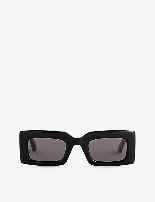 ALEXANDER MCQUEEN: AM0433S rectangle-frame acetate sunglasses