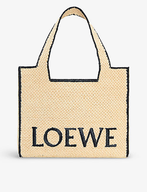LOEWE: Loewe x Paula's Ibiza large raffia tote bag