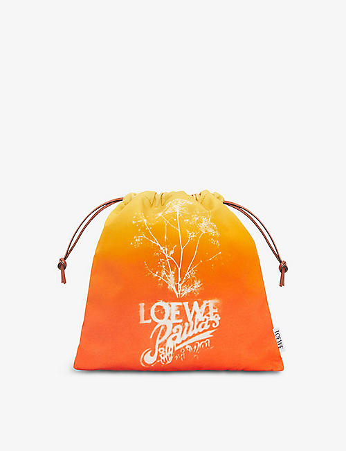 LOEWE: Loewe x Paula's Ibiza Fennel cotton pouch bag