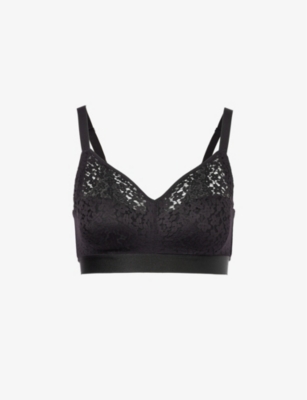 CHANTELLE: Norah floral-embroidered stretch-woven bra
