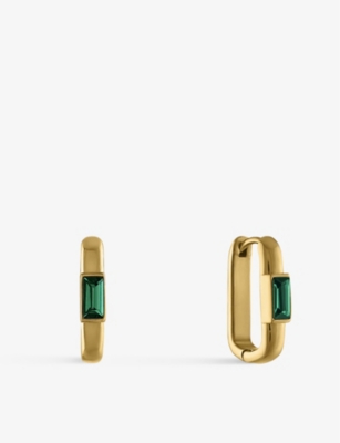 OMA THE LABEL: The Hverdag 18ct yellow gold-plated brass hoop earrings