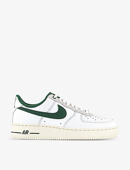 NIKE: Air Force 1 logo-embellished leather low-top trainers