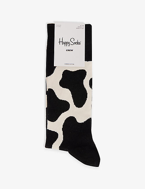 HAPPY SOCKS: Cow stretch cotton-blend socks
