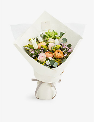 AOYAMA FLOWER MARKET: Spring Harmony extra small floral and foliage bouquet