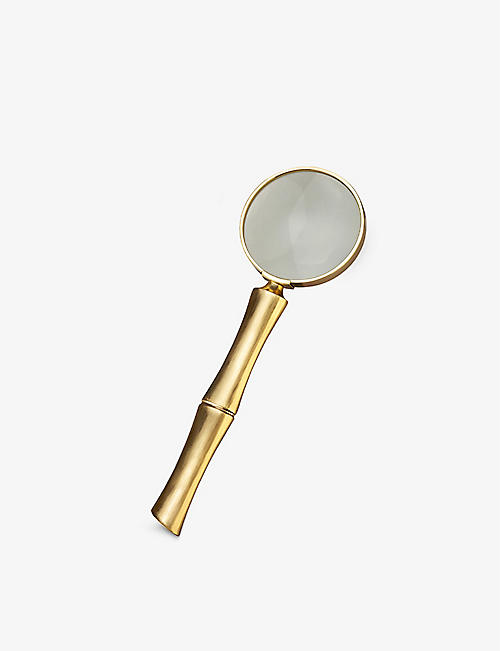 LOBJET: Bambou bamboo 24k gold-plated magnifying glass