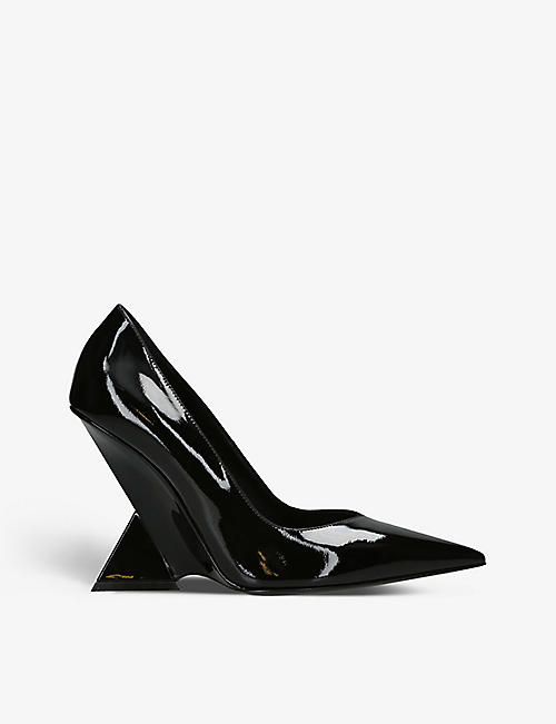 ATTICO: Cheope pointed-toe patent-leather courts