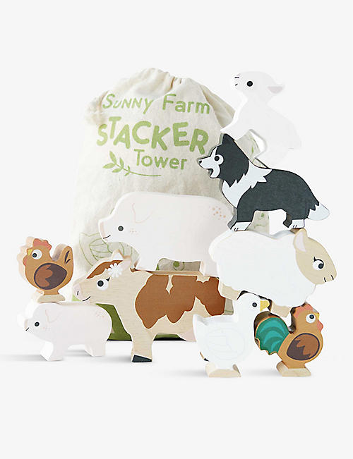 LE TOY VAN: Stacking Farm Animal certified-wooden toys