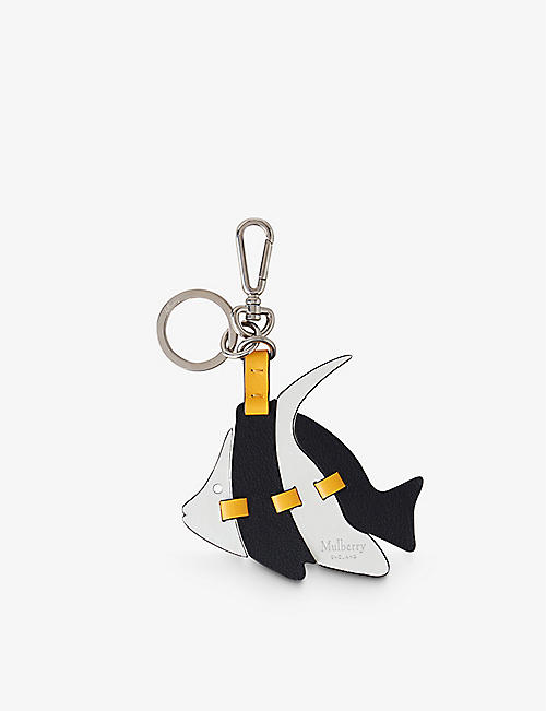 MULBERRY: Angel Fish Puzzle leather keyring