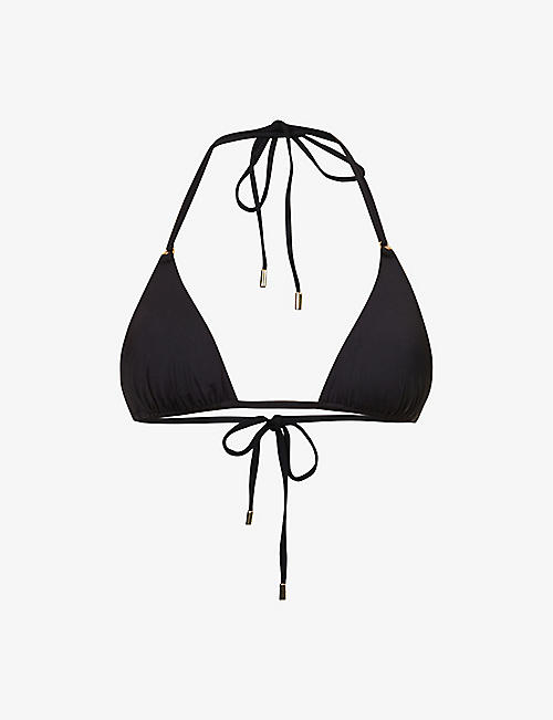 MONDAY SWIMWEAR: Hanalei triangle recycled-nylon-blend bikini top