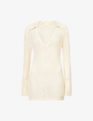 MONDAY SWIMWEAR: Newport semi-sheer cotton-blend mini dress