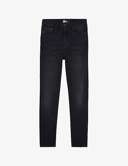 THE KOOPLES: Logo-embellished slim-fit mid-rise stretch denim jeans