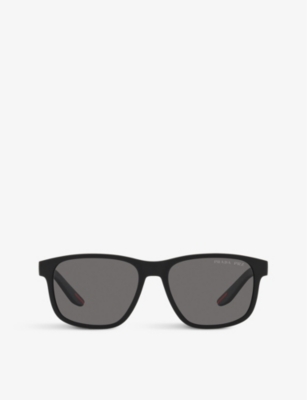PRADA LINEA ROSSA: PS 06YS pillow-frame acetate sunglasses
