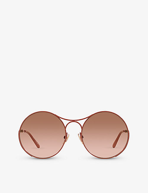 CHLOE: CH0166S round-frame metal sunglasses
