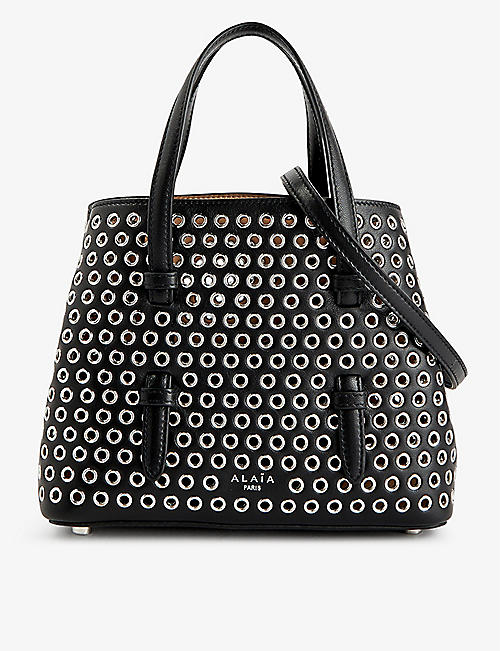 ALAIA: Mina studded leather top-handle bag