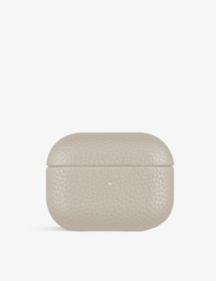 MINTAPPLE: Top Grain logo-print AirPods Pro grained-leather case