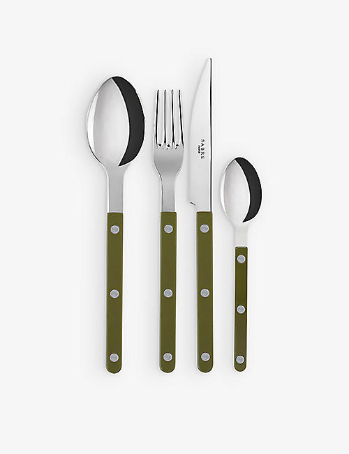 SABRE: Bistrot stainless-steel and acrylic cutlery set of four