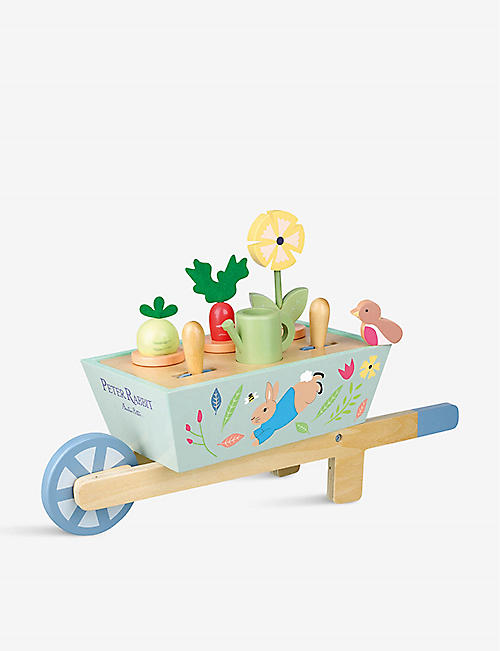 ORANGE TREE TOYS: Peter Rabbit wood wheelbarrow toy set