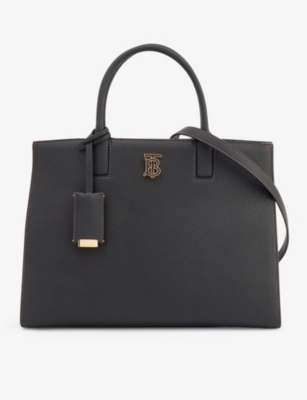 BURBERRY: Frances small leather top-handle bag