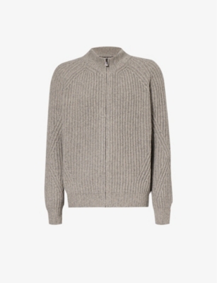 CORNELIANI: Funnel-neck chunky-knit cashmere jumper