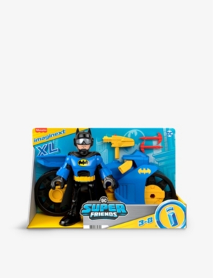BATMAN: Super Friends Batcycle XL toy car and figure 15cm