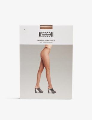 WOLFORD: Twenties high-rise cut-out panel stretch-woven tights