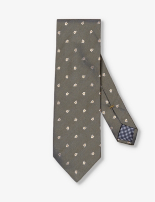 ETON: Patterned silk and linen tie