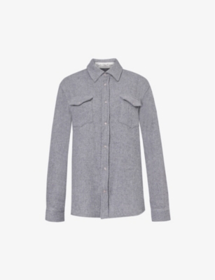 GODS TRUE CASHMERE: Unisex flap-pocket regular-fit cashmere shirt