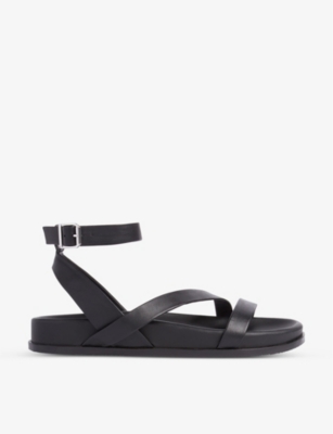 WHISTLES: Gaia asymmetric strappy leather sandals