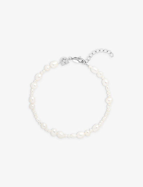 ASTRID & MIYU: Serenity beaded sterling silver and pearl bracelet