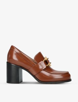 BOTTEGA VENETA: Monsieur horsebit leather heeled loafers