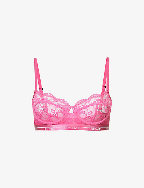 LOUNGE UNDERWEAR: Blossom floral-embroidered stretch-lace bra