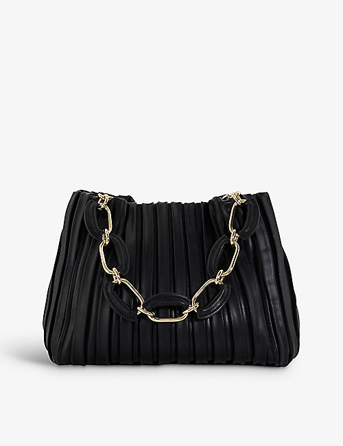 DUNE: Dominie faux-leather slouch shoulder bag