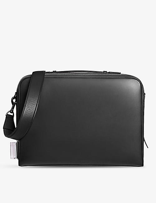 AVITEUR: Cristallo leather briefcase 37cm