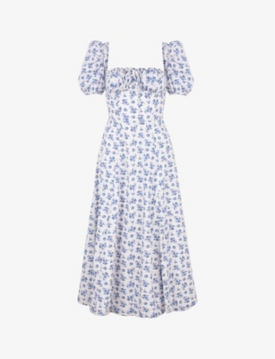 HOUSE OF CB: Tallulah floral-print stretch-cotton blend midi dress
