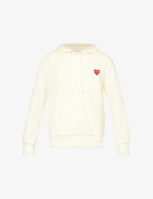 COMME DES GARCONS PLAY: Play heart logo knitted hoody
