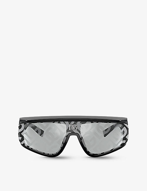DOLCE & GABBANA: DG6177 rectangle-frame nylon sunglasses
