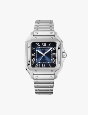 CARTIER: CRWSSA0073 Santos-Dumont medium model stainless-steel automatic watch