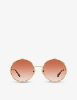 CHLOE: CH0184S round-frame metal sunglasses