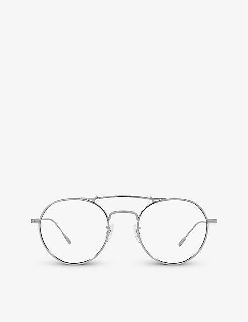 OLIVER PEOPLES: OV1309ST Reymont round-frame titanium optical glasses