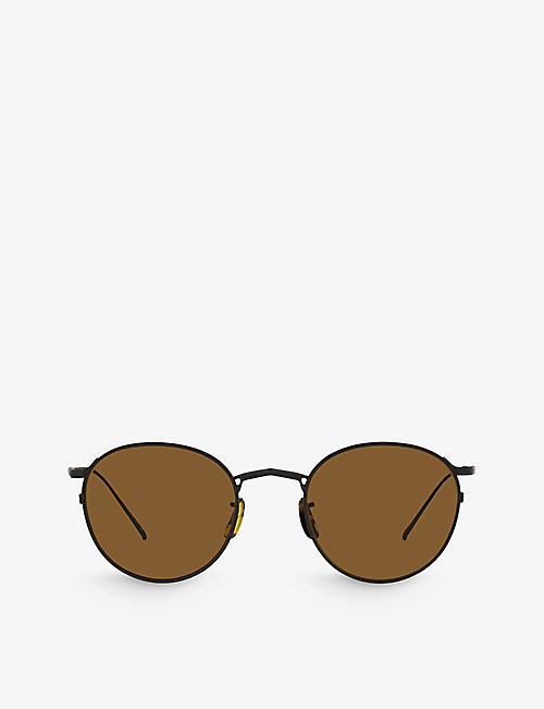 OLIVER PEOPLES: OV1311ST G Ponti round-frame metal sunglasses