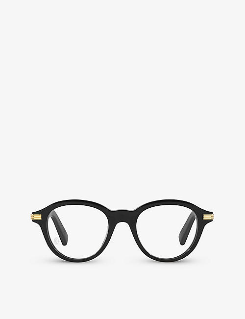 CARTIER: 6L001665 CT0419O round-frame acetate optical glasses
