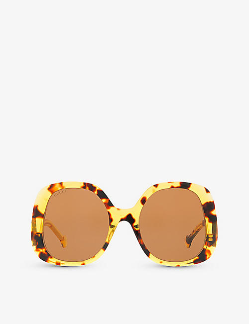 GUCCI: GG1235S round-frame acetate sunglasses