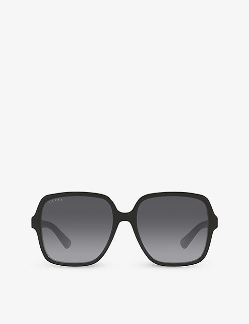 GUCCI: GC001949 GG1189S rectangle-frame acetate sunglasses