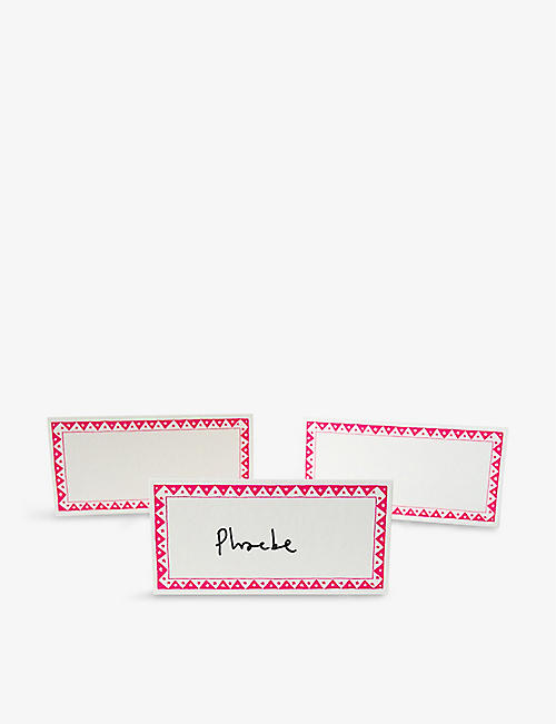 HEATHER EVELYN: Star Border place cards pack of eight