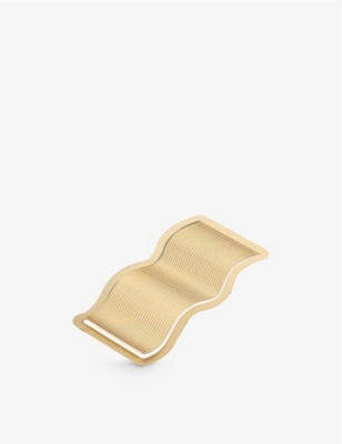 PAPIER: Wave-shaped brass bookmark