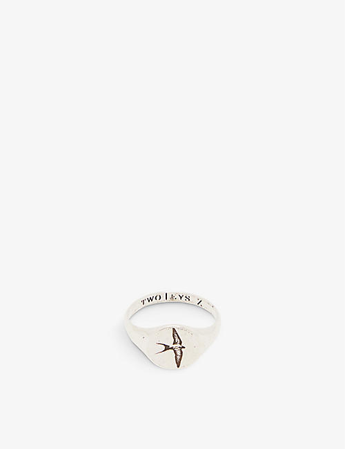 TWOJEYS: Liberty sterling silver-plated brass ring