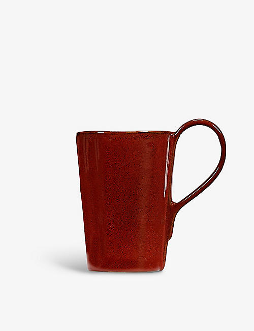 SERAX: La Mère curved-handle glazed stoneware mug 11.5cm