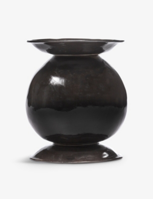 SERAX: Ebony La Mere glazed stoneware vase 24.5cm