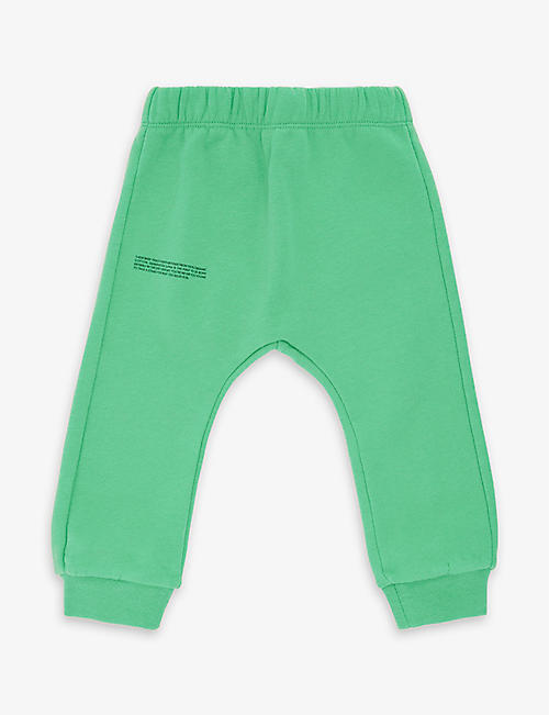 PANGAIA: Logo-print regular-fit organic cotton-jersey jogging bottoms 0-24 months